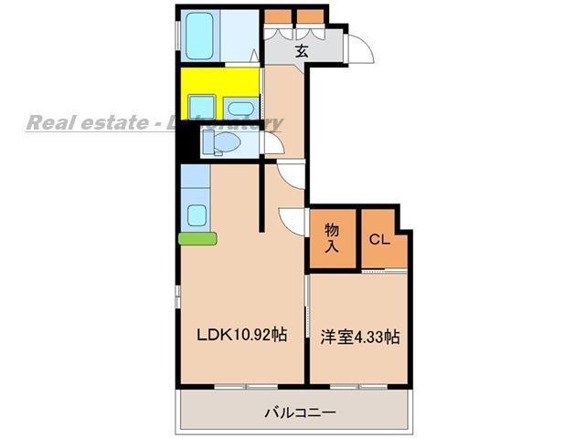 アルテマイスター谷川II(1LDK/1階)の間取り写真