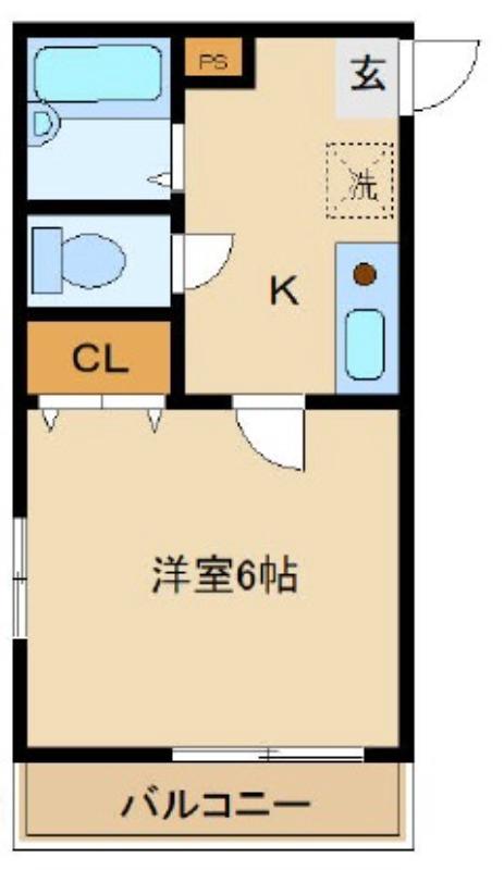 第56シンエイビル(1K/2階)の間取り写真