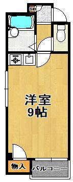 ホワイトハイツ大正(ワンルーム/3階)の間取り写真