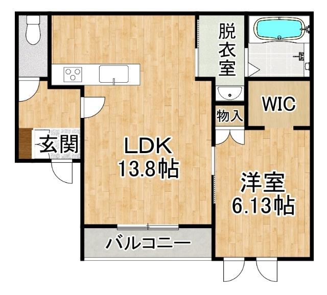 NEST(1LDK/1階)の間取り写真