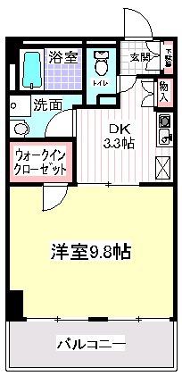 グレース柏(1K/5階)の間取り写真