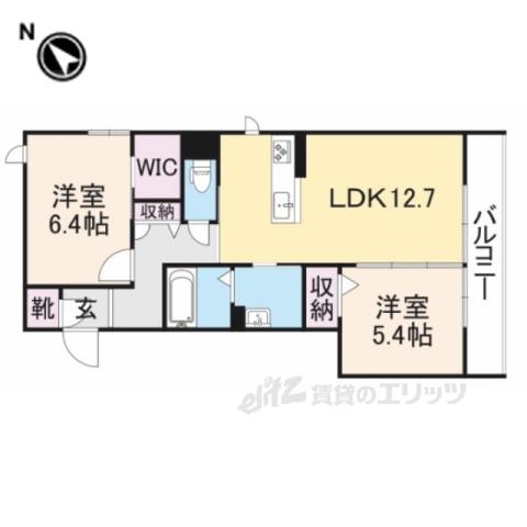 RESIDENCE KURAJI(2LDK/1階)の間取り写真