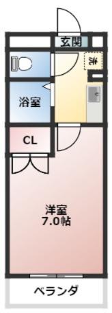 アイリスTAKEJI(1K/3階)の間取り写真