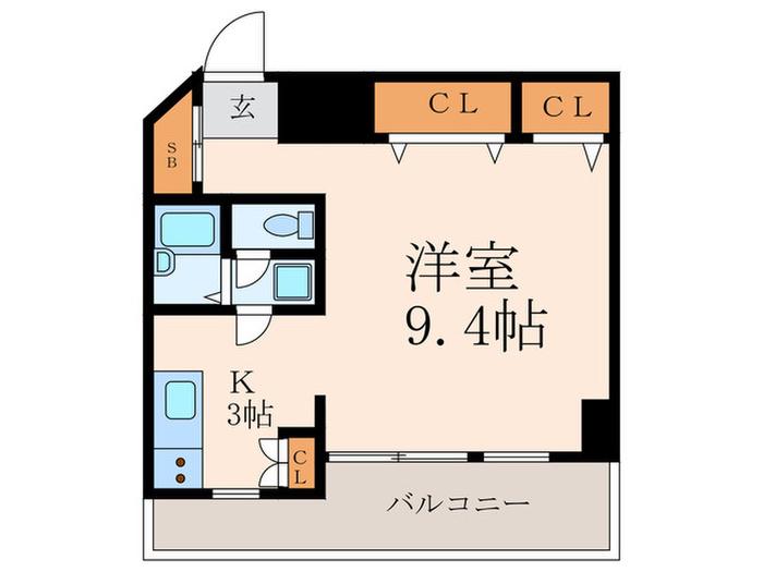ACEビル(1K/3階)の間取り写真