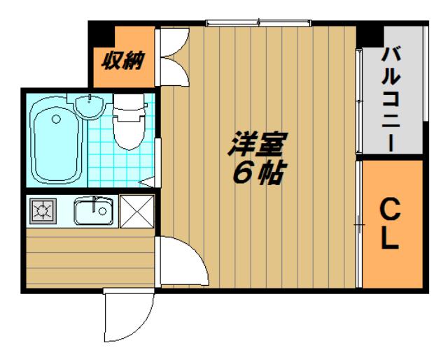 ドミトリー板宿(1K/3階)の間取り写真