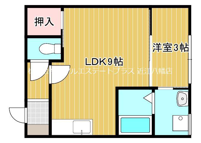 NALU(1LDK/2階)の間取り写真