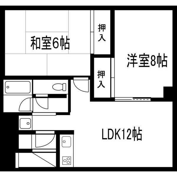 ファミールベルサD(2LDK/2階)の間取り写真