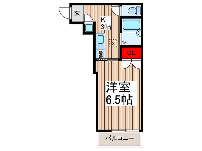 土谷ビル(1K/3階)の間取り写真
