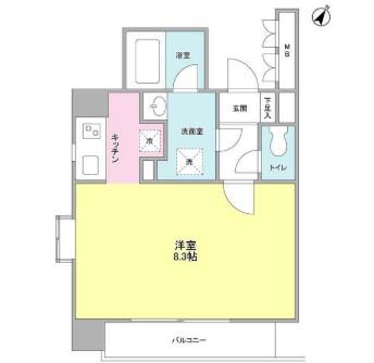 ユーキメゾン一番町(ワンルーム/7階)の間取り写真
