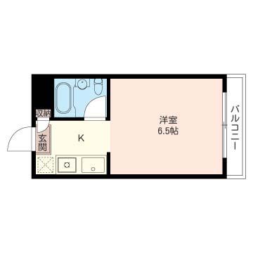 一丁目壱番館(ワンルーム/2階)の間取り写真