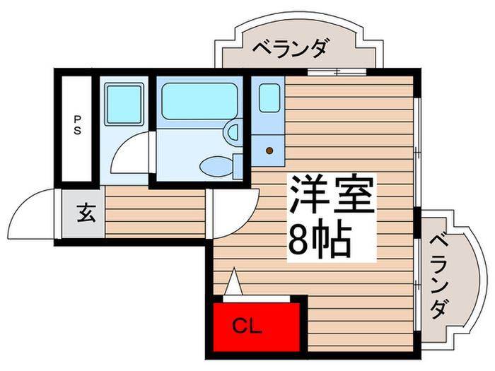 メゾンYOU&YOU(ワンルーム/5階)の間取り写真