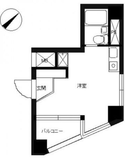 スカイコート西川口第6(ワンルーム/4階)の間取り写真