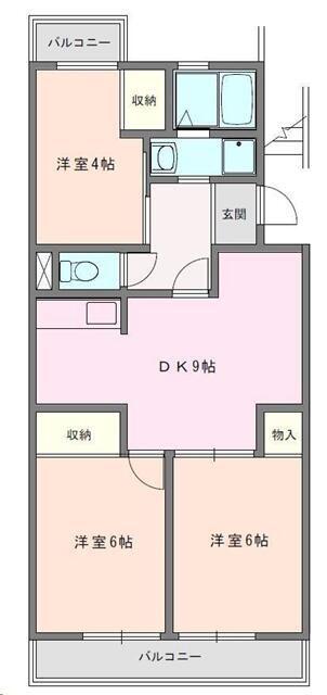 サニーコーポラス(3LDK/2階)の間取り写真