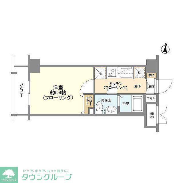 ステージファースト三軒茶屋アジールコート(1K/3階)の間取り写真