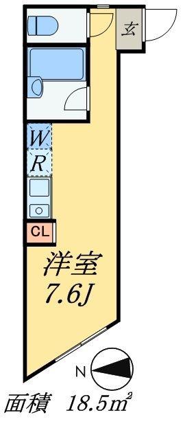 都営浅草線 浅草駅(東武・都営・メトロ) 徒歩12分 3階建 築11年(ワンルーム/1階)の間取り写真