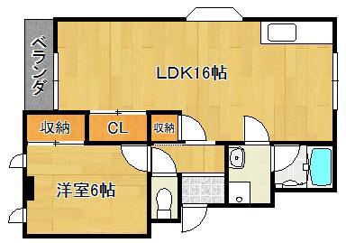 エミネンスヨシダ(1LDK/3階)の間取り写真