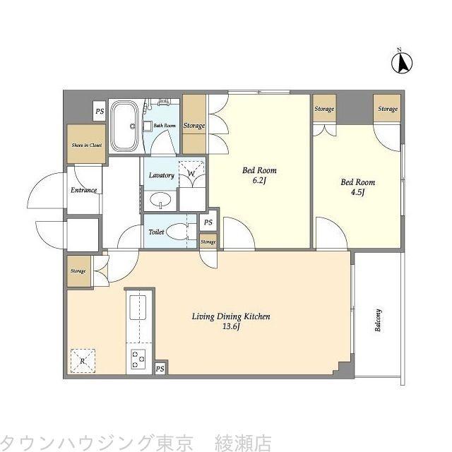 ORSUS UMEJIMA(2LDK/5階)の間取り写真