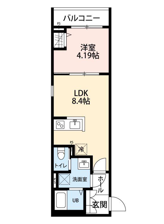 ロボットホーム大和市中央(1LDK/3階)の間取り写真