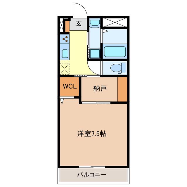 ロイヤルグランコート津(1K/5階)の間取り写真