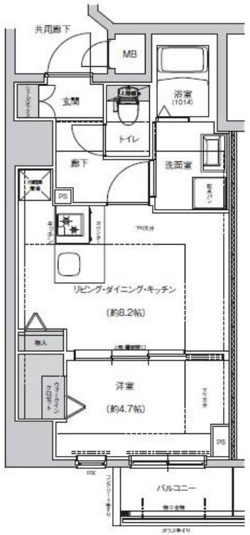DC GARDEN 京都西(1LDK/8階)の間取り写真