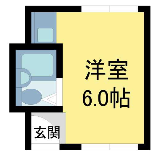 米田マンション(ワンルーム/3階)の間取り写真