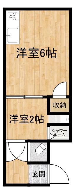 三栄ハウス 3階東側(1K/3階)の間取り写真