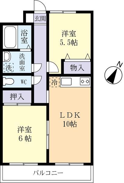 21PLAZA(2LDK/1階)の間取り写真