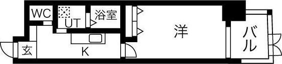N APARTMENT(1K/5階)の間取り写真