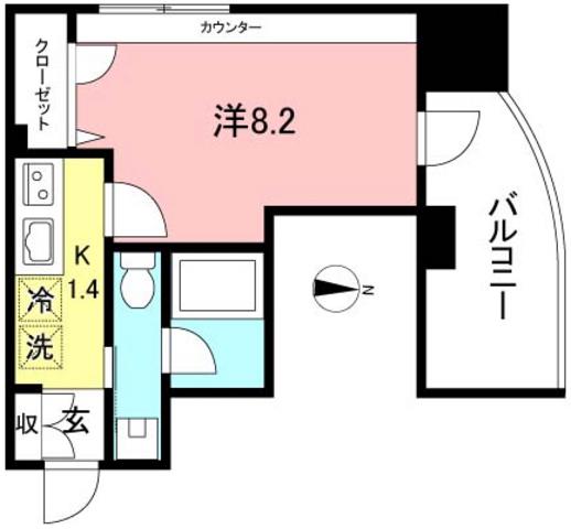 RIZ CHOFU(1K/3階)の間取り写真