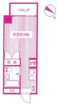 第三慶友ビル(ワンルーム/5階)の間取り写真