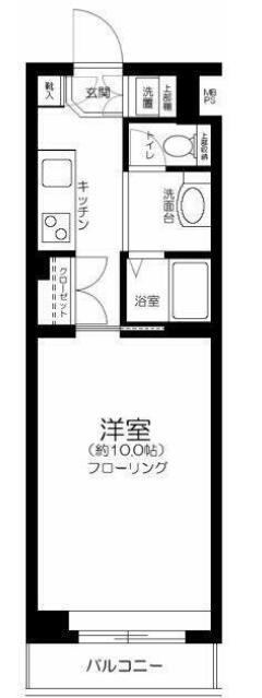 ルーブル芦花公園(1K/2階)の間取り写真