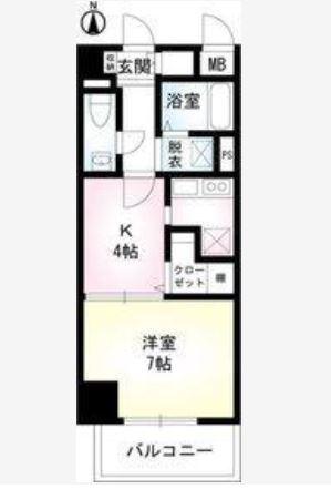 アベニュー白河(1K/9階)の間取り写真