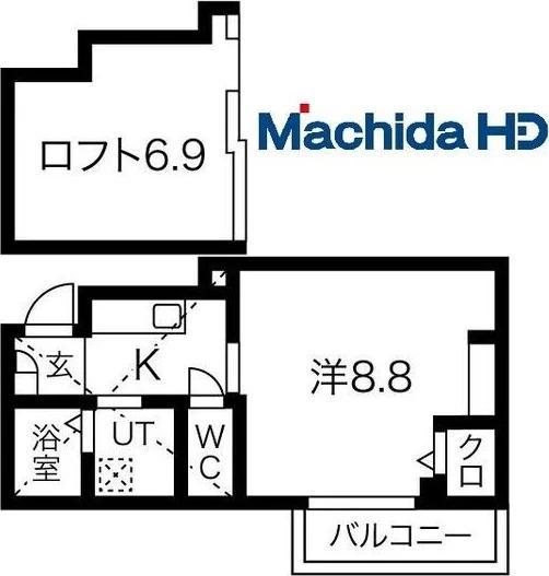 エヌエムスワサントドゥウエスト(1K/4階)の間取り写真