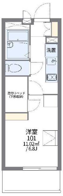 レオパレス寿(1K/2階)の間取り写真