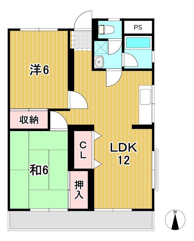 ドリームハイツ(2LDK/1階)の間取り写真