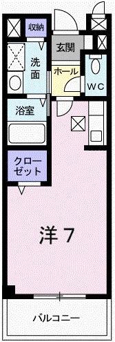 ブリーズ(ワンルーム/1階)の間取り写真