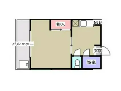 エーデル東千田(1K/4階)の間取り写真