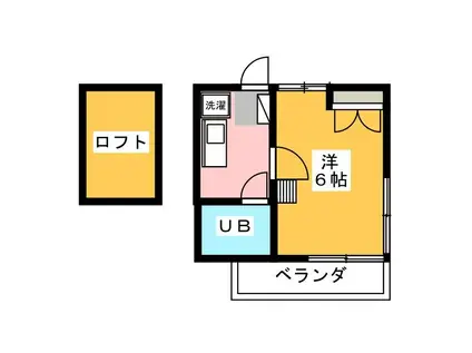 クレール瑞江B棟(1K/1階)の間取り写真