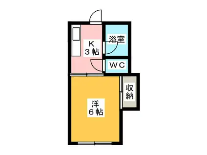 ノースハイム津田(1K/2階)の間取り写真