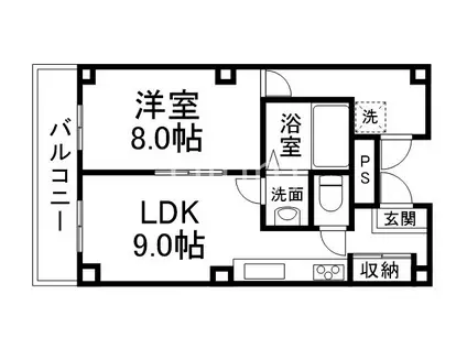 アトレ万寿寺(1LDK/1階)の間取り写真