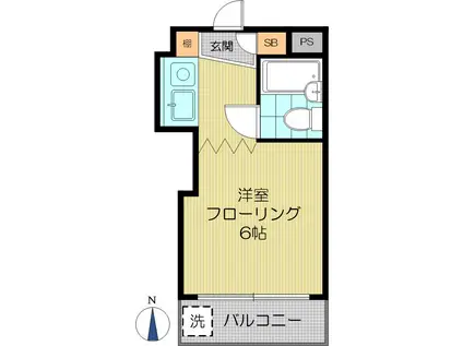 ジョイフル早稲田(ワンルーム/4階)の間取り写真