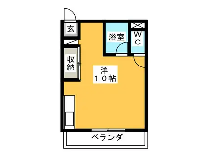 サントピア島田(ワンルーム/2階)の間取り写真