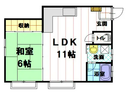 金井ハイツII(1LDK/3階)の間取り写真