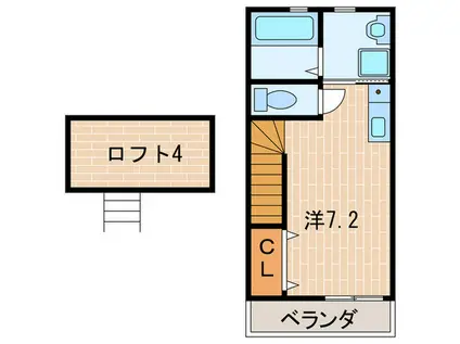 CYCAS垂水(ワンルーム/2階)の間取り写真