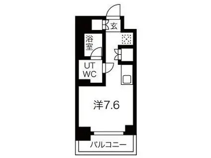 クラリッサ横浜アレッタ(ワンルーム/7階)の間取り写真