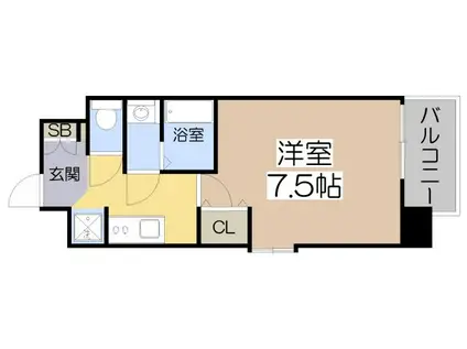 スプランディッド天王寺III(1K/9階)の間取り写真