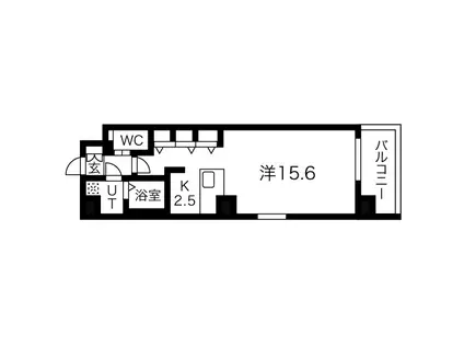 THE GD ONE(ワンルーム/2階)の間取り写真