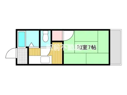 ベルハウスA(ワンルーム/4階)の間取り写真