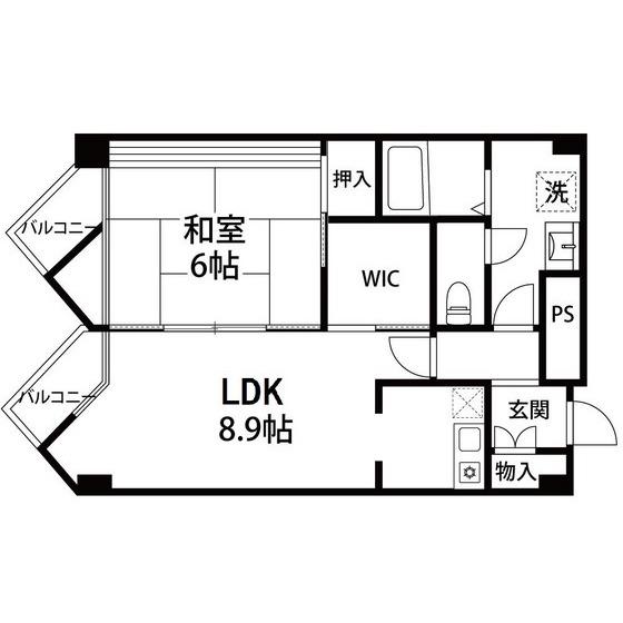VIP仙台二日町(1LDK/8階)の間取り写真