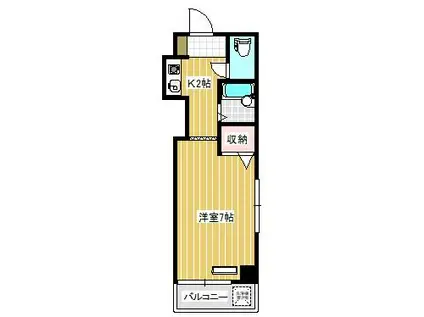 エミビル(1K/4階)の間取り写真